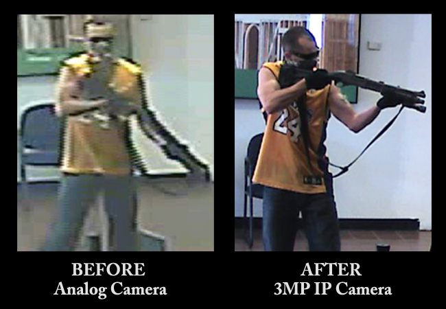 security cameras before and after