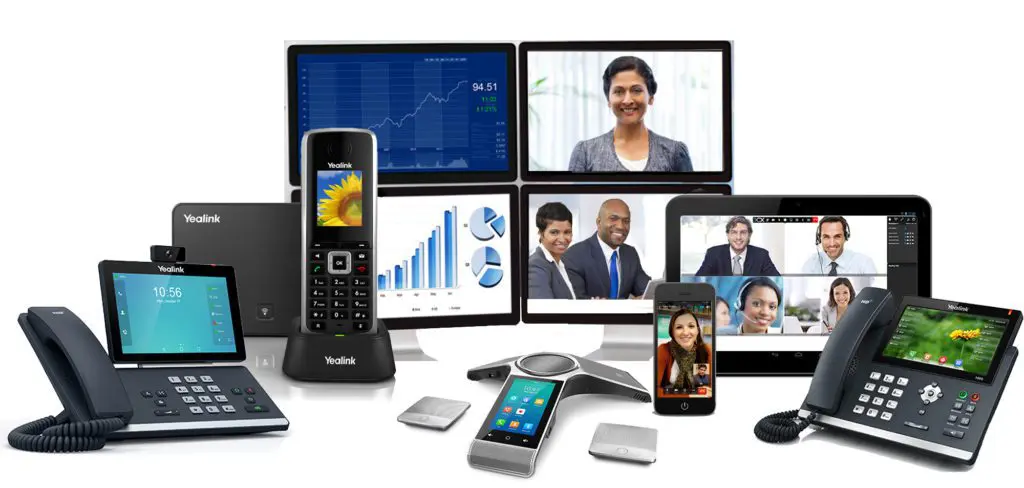 Telecommunications products and services including IP phones, conference room phone, video conferencing services, cordless SIP phones.